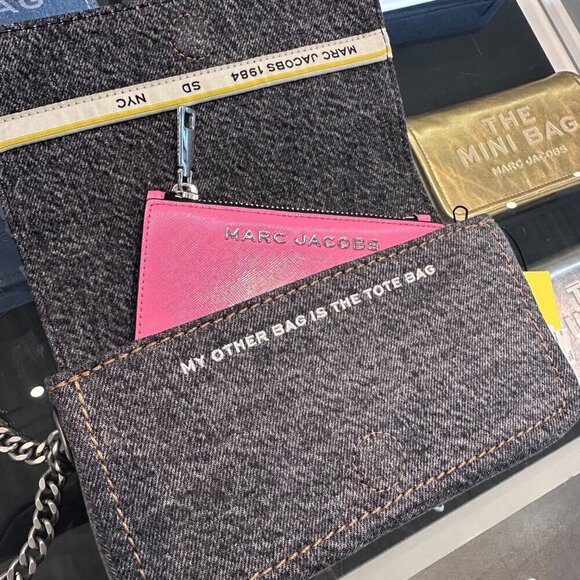 NWT! NEW! Marc Jacobs The Denim Chain Mini Bag -Black Wash - Picture 15 of 15